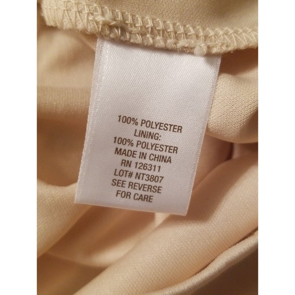 Dressbarn CB Established 1962 Size 14 White Beige Floral Lace Sleeveless Dress - Picture 6 of 7